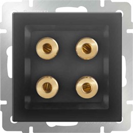 Акустическая розетка Werkel WL08-AUDIOx4 черный матовый