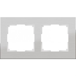 Рамка Werkel Aluminium 2 поста WL11-Frame-02 Алюминий