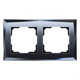 Рамка Werkel Diamant 2 поста WL08-Frame-02 Черный