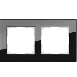 Рамка Werkel Favorit 2 поста WL01-Frame-02 Черный, стекло