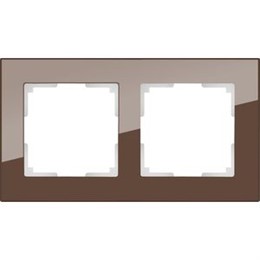Рамка Werkel Favorit 2 пост WL01-Frame-02 Мокко, стекло