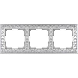 Рамка Werkel Antik 3 поста WL07-Frame-03 Жемчужный