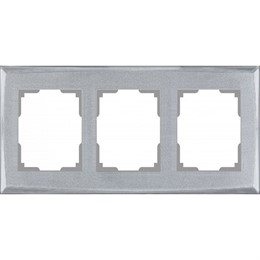 Рамка Werkel Shine 3 пост WL10-Frame-03 серебряный