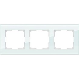 Рамка Werkel Favorit 3 поста WL01-Frame-03-white стекло белое