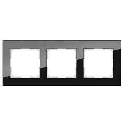 Рамка Werkel Favorit 3 поста WL01-Frame-03 Черный, стекло