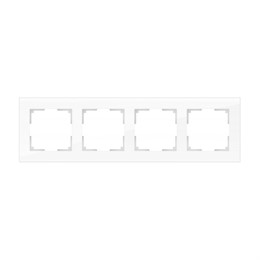 Рамка Werkel Favorit 4 поста WL01-Frame-04-white стекло белое