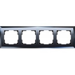 Рамка Werkel Favorit 4 поста WL01-Frame-04 Черный, стекло