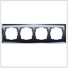 Рамка Werkel Diamant 4 поста WL08-Frame-04 Черный