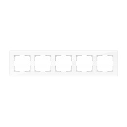 Рамка Werkel Favorit 5 постов WL01-Frame-05-white стекло белое