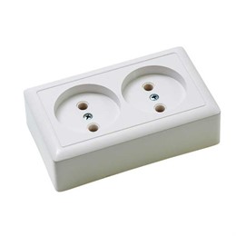 Розетка накладная двухместная Wessen ПИ10-233/RA10-233-B ХИТ Schneider Electric белая