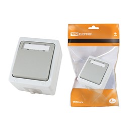 Кнопка звонковая TDM ELECTRIC с полем для надписи IP54 6A