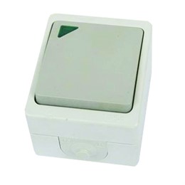 Переключатель на 2 направления 1-кл. TDM ELECTRIC с подсветкой открытой установки IP54 10А