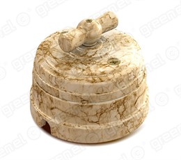 ВЫКЛЮЧАТЕЛЬ ФАРФОРОВЫЙ, ПРОХОДНОЙ 70404/19