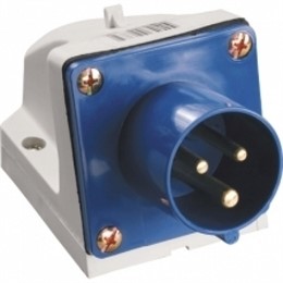 Вилка силовая стационарная IP44 16А 2P PE 220В TDM ELECTRIC