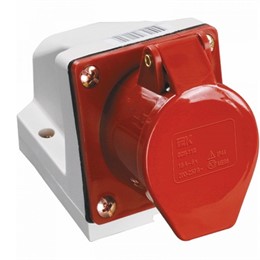 Розетка силовая стационарная IP44 32А 3P PE N 380В TDM ELECTRIC