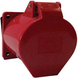 Розетка силовая стационарная для скрытой установки IP44 16А 3P PE N 380В TDM ELECTRIC