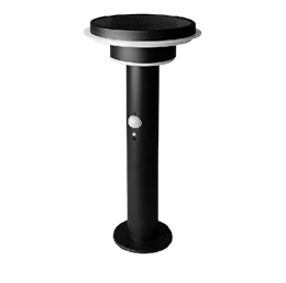 ENDURA LED STYLE SOLAR+SENSOR 2CIRCLE/6W/3000K/400Lm/Black 400mm IP44 - сад-парк. светильник LEDV