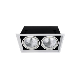 FL-LED Grille-111-2 60W 3000K 370*185*150мм 60Вт 4800Лм (светильник карданный светодиодный белый)