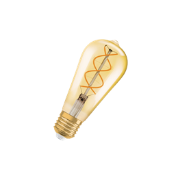 Vintage 1906 LED CL Edison DIM FIL-спираль GOLD 28 4W/820 E27 140x64мм - капля OSRAM