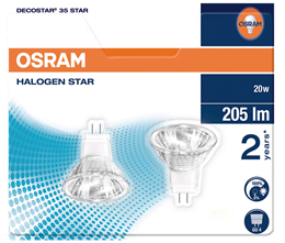 44890 WFL DECOSTAR 35S 36° 20W 12V GU4 (10XBLI2) - OSRAM лампа(цена за блистер)