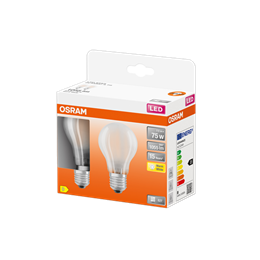 LEDSCLA75 7,5W/827 230VGL FR E27 Экопак1X2лампы OSRAM - филамент лампа