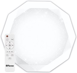 Светодиодный управляемый светильник накладной Feron AL5200 DIAMOND тарелка 36W 3000К-6000K белый