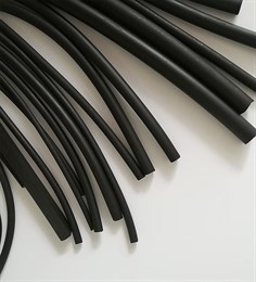 Набор термоусадочных трубок N7 STEKKER HSTGS1, длина 10 см., коэф. усадки 3:1, черный (12шт в упаковке)