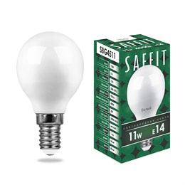 Лампа светодиодная SAFFIT SBG4511 Шарик E14 11W 230V 4000K