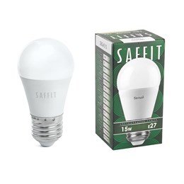 Лампа светодиодная SAFFIT SBG4515 Шарик E27 15W 230V 4000K