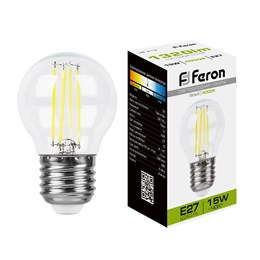 Лампа светодиодная Feron LB-515 Шарик E27 15W 230V 4000K