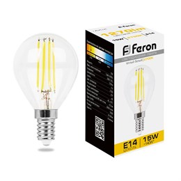 Лампа светодиодная Feron LB-515 Шарик E14 15W 230V 2700K
