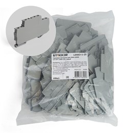 LD563-1-25 Торцевая заглушка для ЗНИ LD555 2,5 мм?  (JXB ST 2,5), серый STEKKER