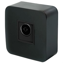 Розетка RJ-45 открытой установки, 1-местная, STEKKER, серия София, черный матовый, MST00-20-05