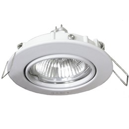 KIT HALOGEN ECO 50W WT d83(d72)x100 белая эмаль поворотный+лампа+транс OSRAM