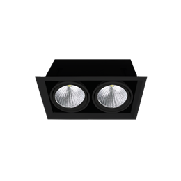 FL-LED Grille-111-2 60W 4000K 370*185*150мм 60Вт 4800Лм (светильник карданный светодиодный черный)
