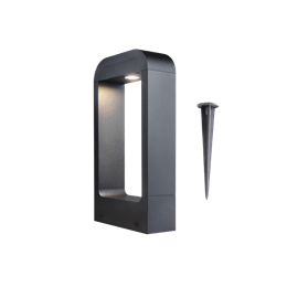 FL-LED GardenFrame-BL001-300 12W 3000K 150x56x300мм BK IP65 +колышек - LED столб. сад.парк. алюмин.