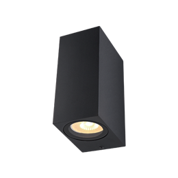 FL-LED WallBeam-Box Cube-UD004 UP/DN BK 2xGU10 92x68x150мм IP44 - с-к настен. без ламп