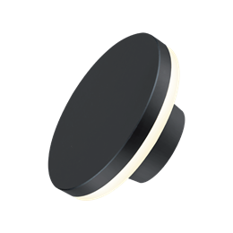 FL-LED WallNail-WM018 10W CCT-3000K+4000K+6000K D150x50мм BK IP54 - светильник настен.
