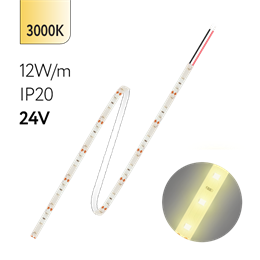 FL-Strip 2835- S60- WW 12.0W/m 3000K DC-24V IP20 10*5000mm 1250lm/m