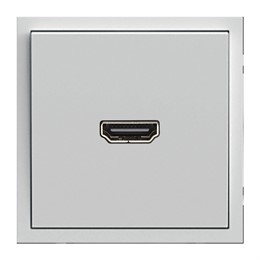 Розетка HDMI 2.0 Type A (механизм), серия Эмили, STEKKER, RST00-5118-10, платиново-серый, soft touch