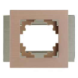 Рамка 2-местная (без перемычки), металл, STEKKER, MFR00-7012-03, серия Катрин, серебро