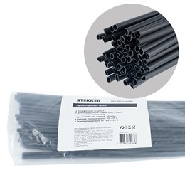 Набор термоусадочных трубок STEKKER HST-35175-100BK, длина 100 см., коэф. усадки 2:1