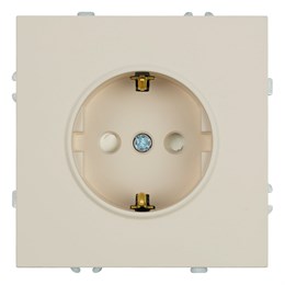 Розетка 1-местная с защитной шторкой с/з (механизм), STEKKER, 250В, 16А, серия Эмили, RST16-5110-08, кашемир, soft touch