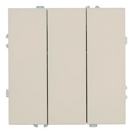 Выключатель 3-клавишный (механизм), STEKKER, 250В, 10А, серия Эмили, RSW10-5108-08, кашемир, soft touch