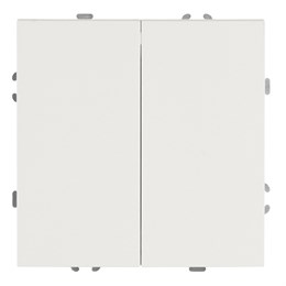 Переключатель 2-клавишный (механизм), СЗК, STEKKER, 250В, 10А, серия Эмили, RSW10-5107-01ZK, белый фарфор, soft touch