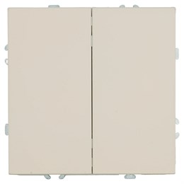 Переключатель 2-клавишный (механизм), STEKKER, 250В, 10А, серия Эмили, RSW10-5107-08, кашемир, soft touch