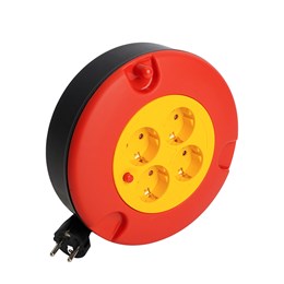 Удлинитель-рулетка STD06-40-30 Standart 4 розетки с/з ПВС 3*1, черный, 16А, IP20, 5м