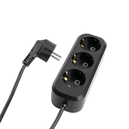 Удлинитель 3-местный с/з Stekker, HM01-30-05, 5м, 3x0,75, серия Home (У10-002), черный