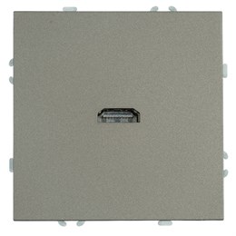 Розетка HDMI 2.0 Type A (механизм), STEKKER, серия Эмили, RST00-5118-09, антрацит, soft touch