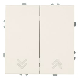 Выключатель 2-клавишный самовозвратный (механизм), STEKKER. 250В, 10А, серия Эмили, RSW10-5113-01, белый фарфор, soft touch